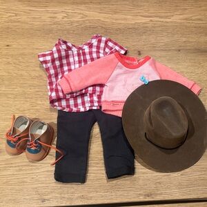 American Girl Doll Accessories- Stylish Kids Outfit with Hat and Shoes